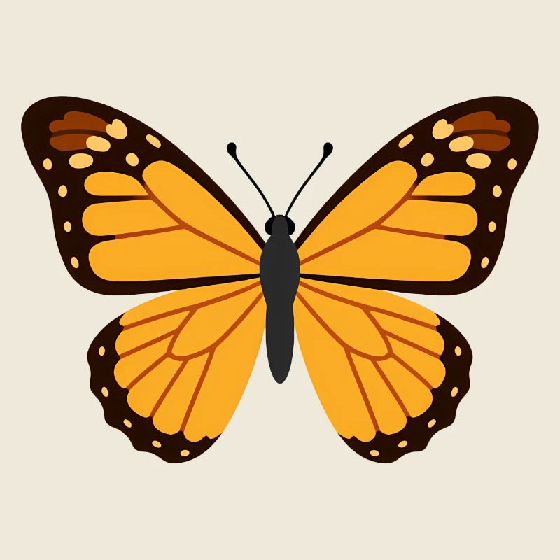 Orange Monarch Wings