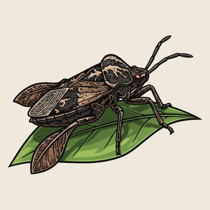 Punaise Eau Geante Giant Water Bug Leaf