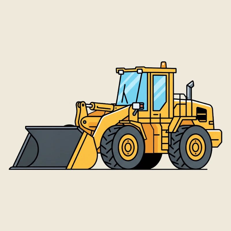 Machine de construction à chargeuse sur pneus