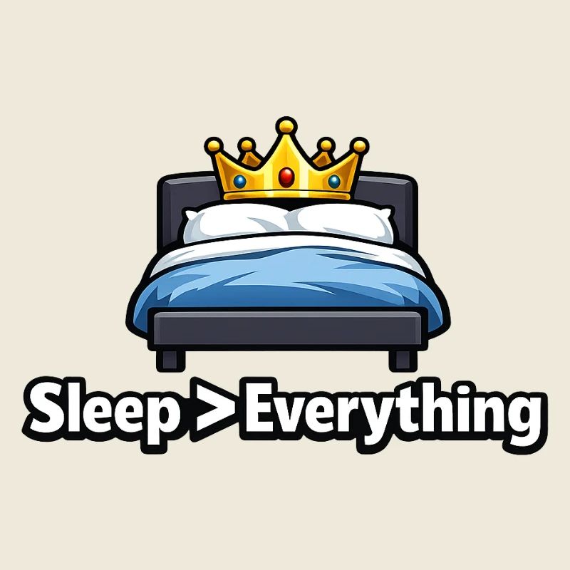 Funny Sleep Lover Crown Bed Design