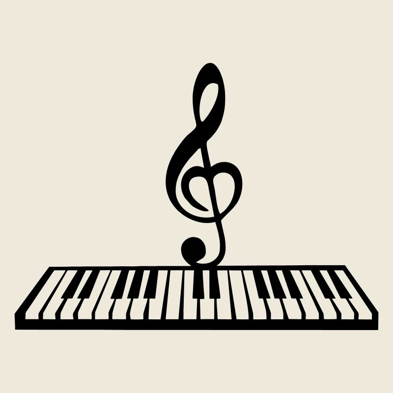 Piano avec touche de musique, clavier