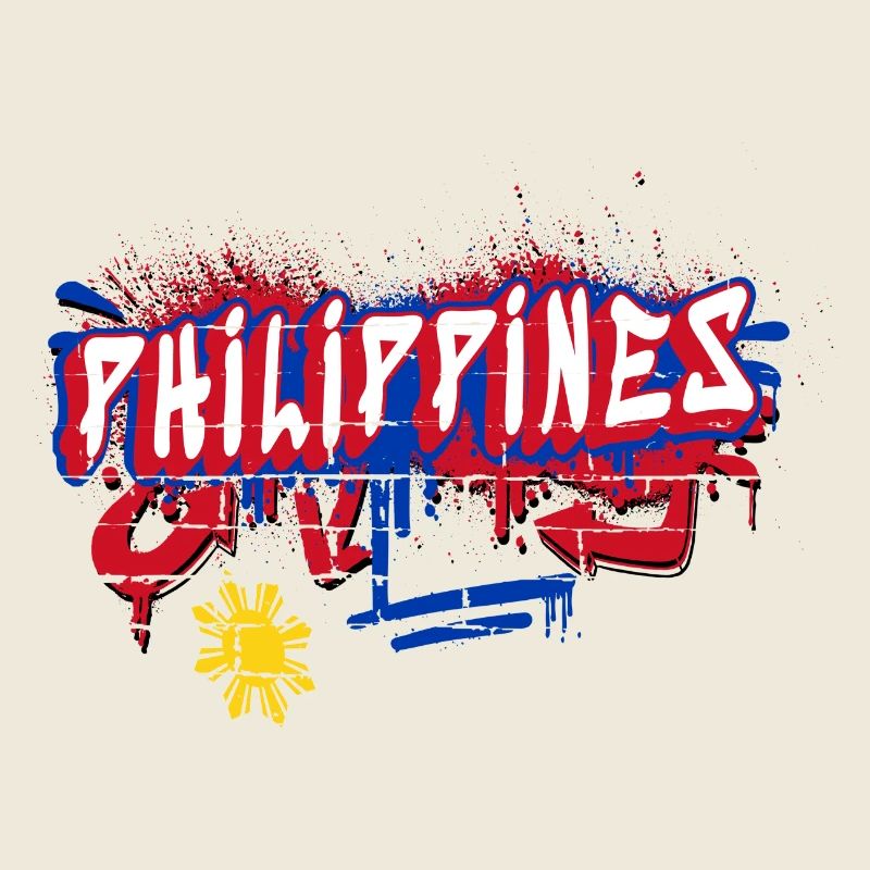 Design de drapeau graffiti des Philippines
