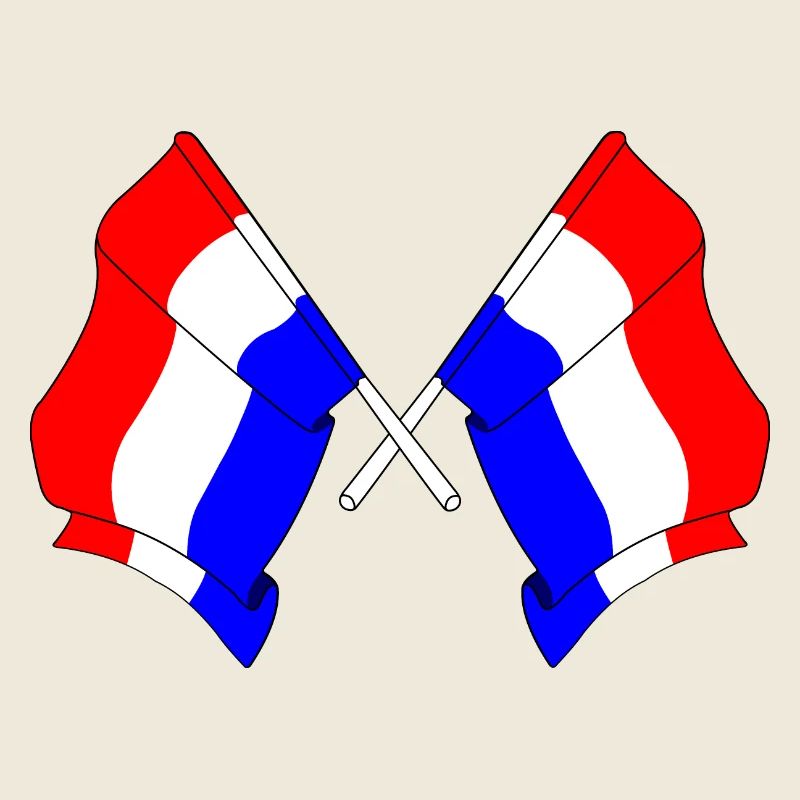Deux drapeaux Pays-Bas