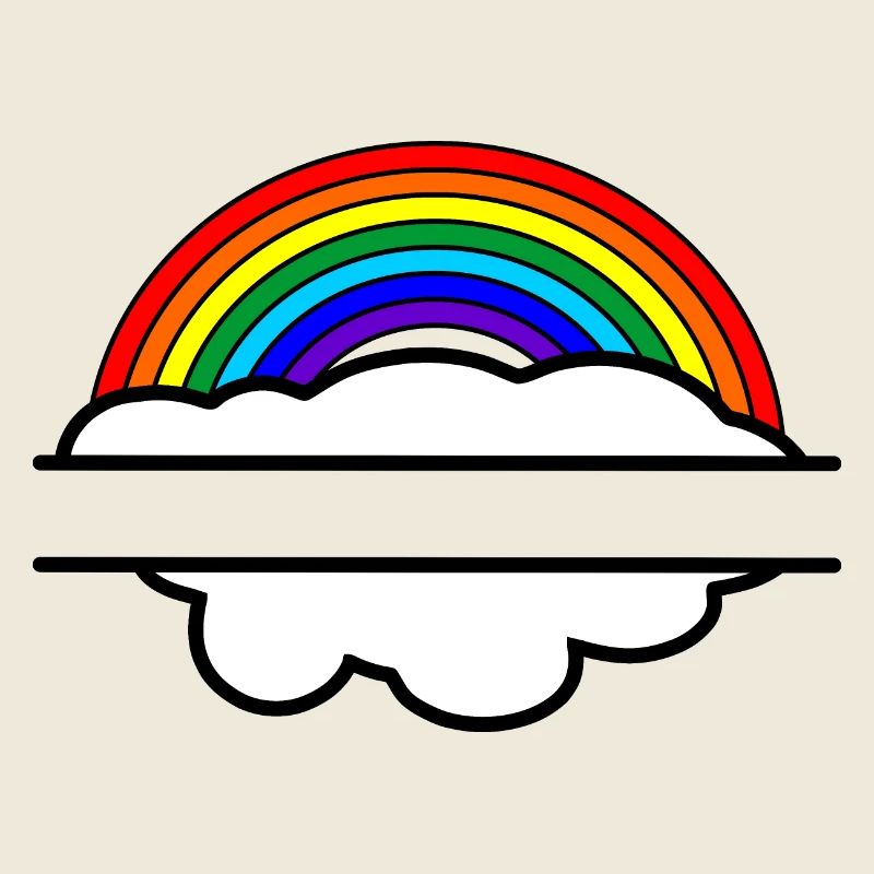 Regenbogenwolken-Namensbanner