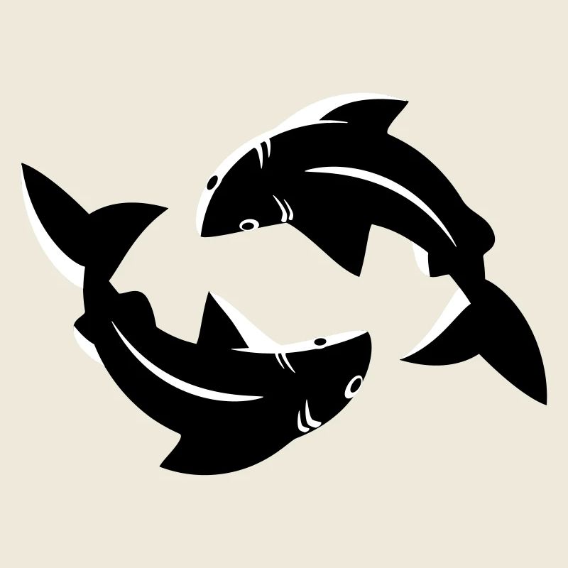 Fische Kreis Flow Emblem