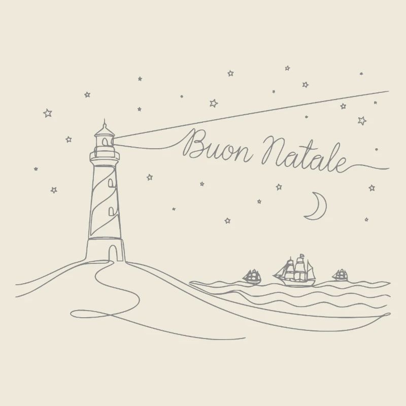 Phare de Noël de Buon Natale Mer + Plage