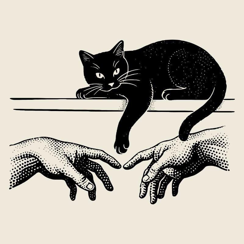 Création d’Adam avec un chat troublant