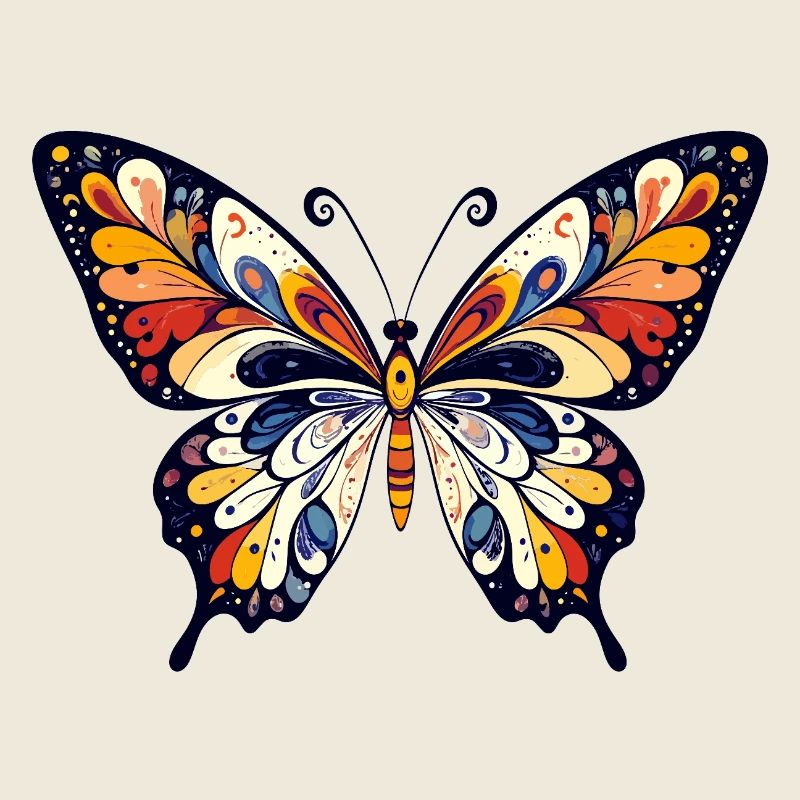 Art coloré et abstrait des couleurs papillon