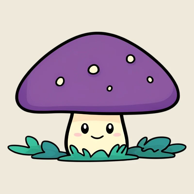 Purple Mushroom Cuddly Hero