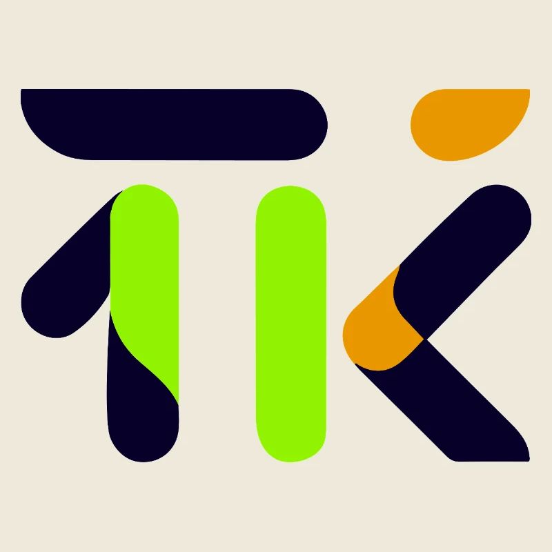 Neon Lime Abstract Glyph