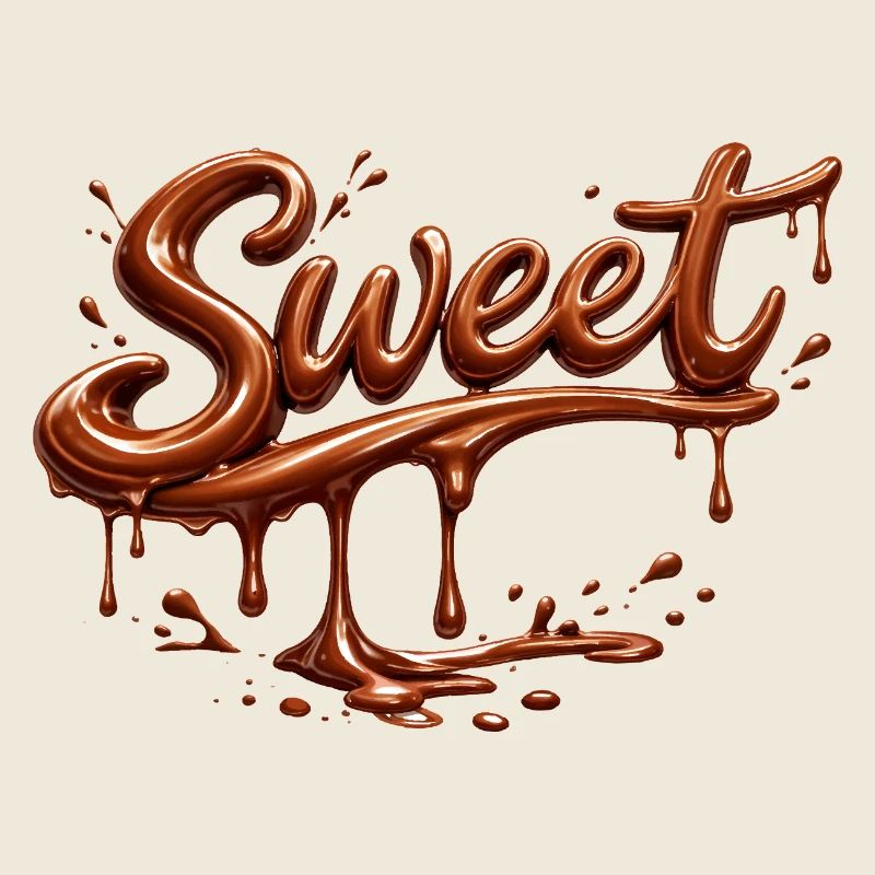 Lettrage chocolat sucré