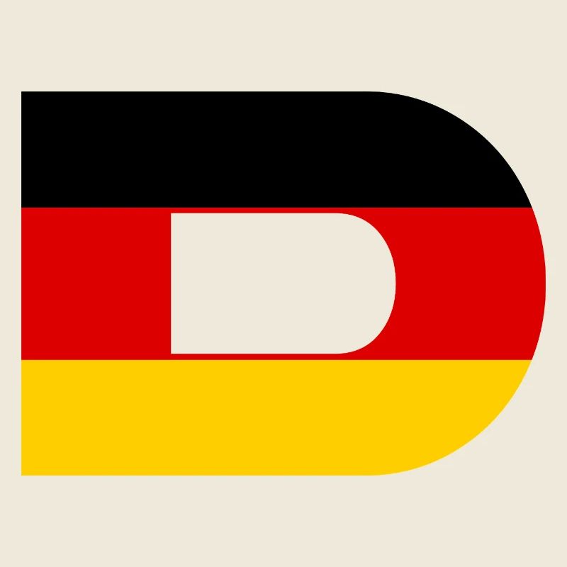 D - Style du drapeau allemand