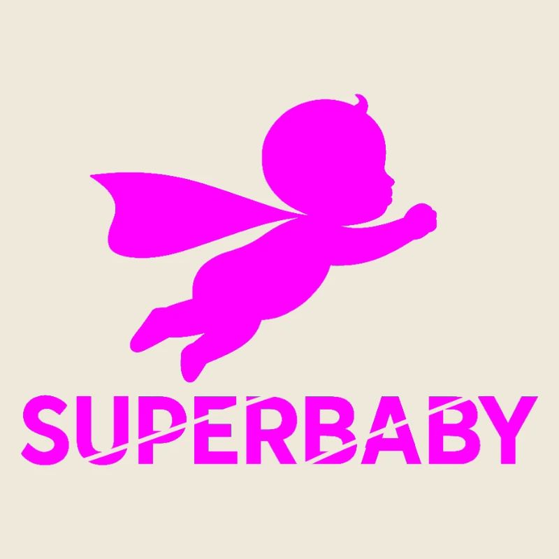 Silhouette de bébé volant rose