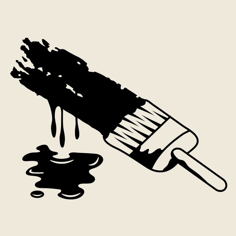 A brush and dripping paint