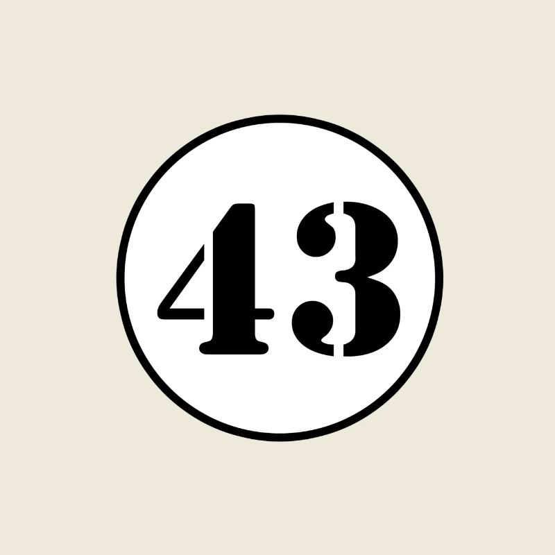 Numéro 43 quarante trois cadeau d'anniversaire