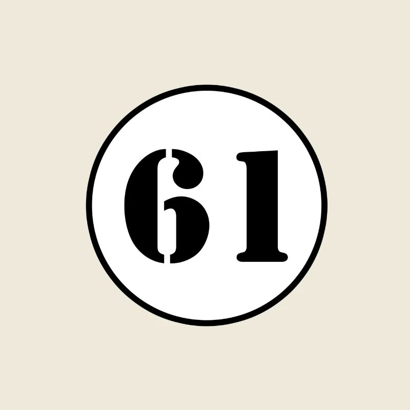 NUMMER 61 Einundsechzig Geburtstag Geschenk