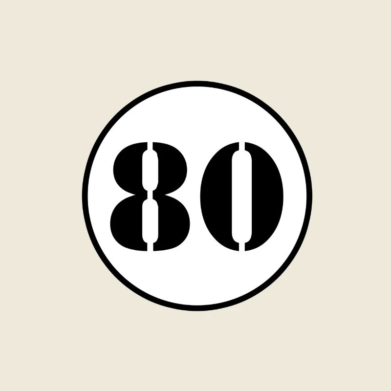NUMBER 80 eighty birthday gift