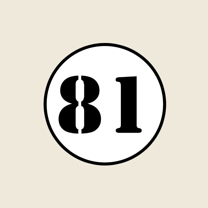 NUMMER 81 Einundachtzig Geburtstag Geschenk