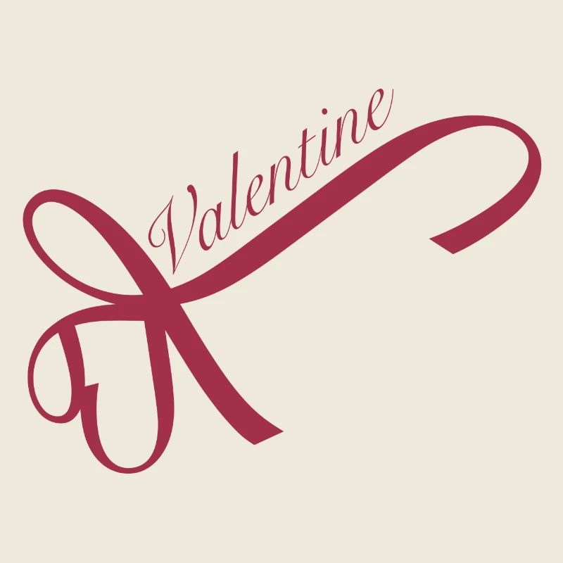 romantische Valentinstag Typografie mit Schleife