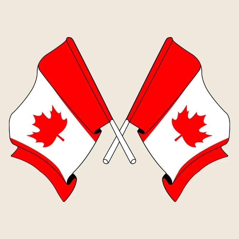 Drapeaux du Canada croisés