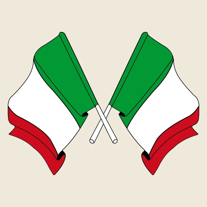 Drapeaux de l’Italie croisés