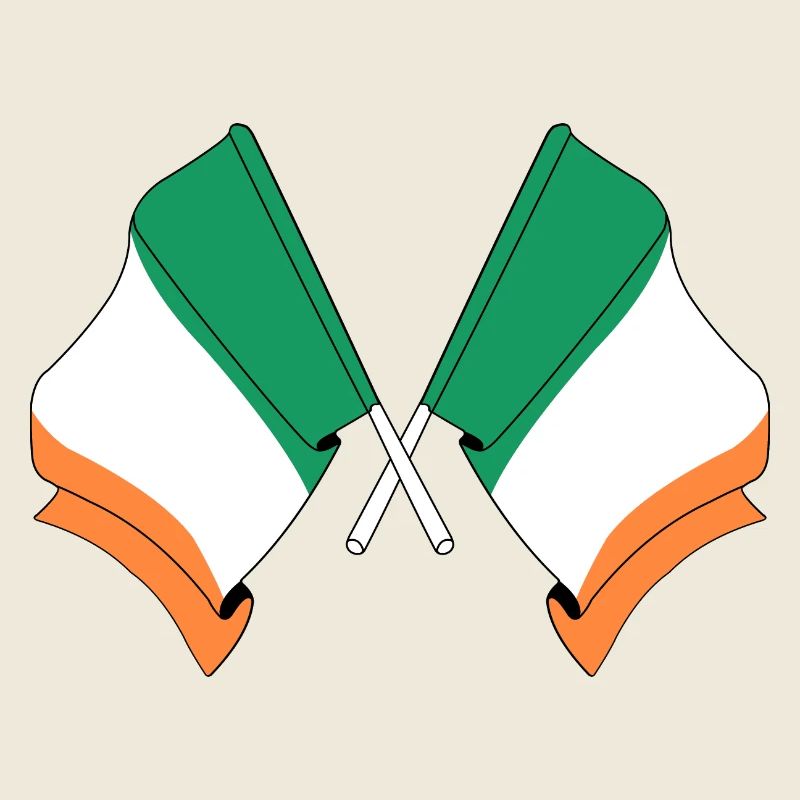 Drapeaux de l’Irlande croisés