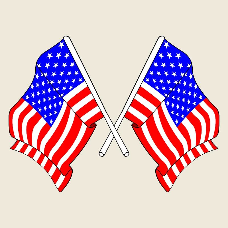 Zwei Flaggen USA