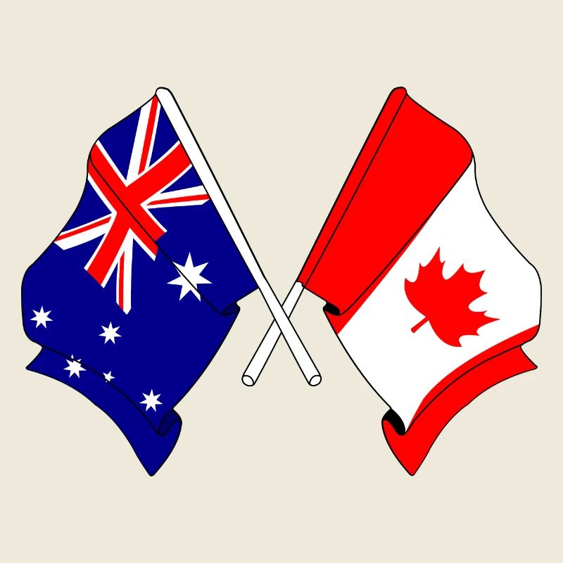Drapeau de l’Australie et du Canada