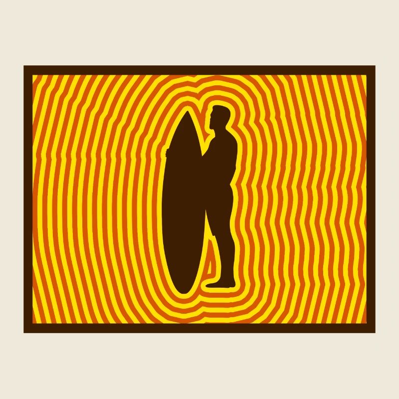 Surf Silhouette – Retro Wave Energy