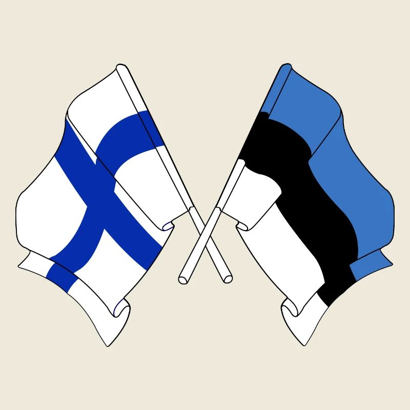 Drapeau Finlande, drapeau Estonie