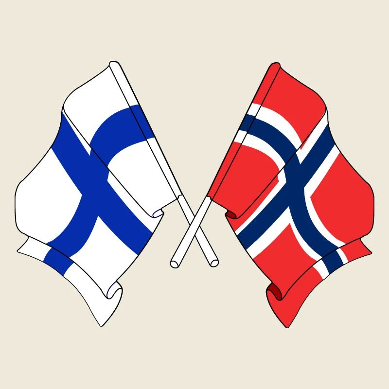 Flag Finland, flag Norway
