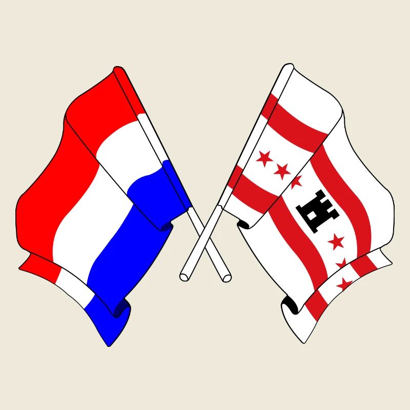 Drapeau des Pays-Bas, croix de la Drenthe