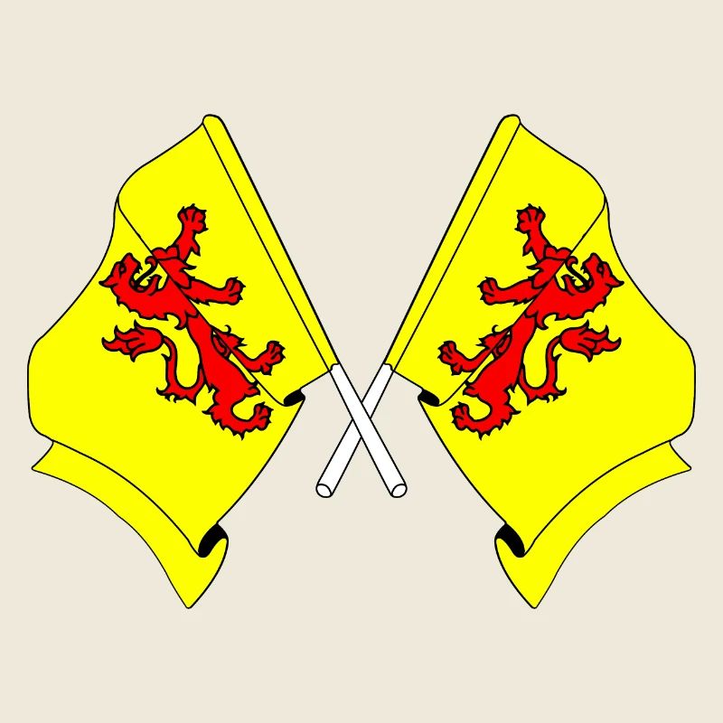 Deux drapeaux de la province de Hollande méridionale