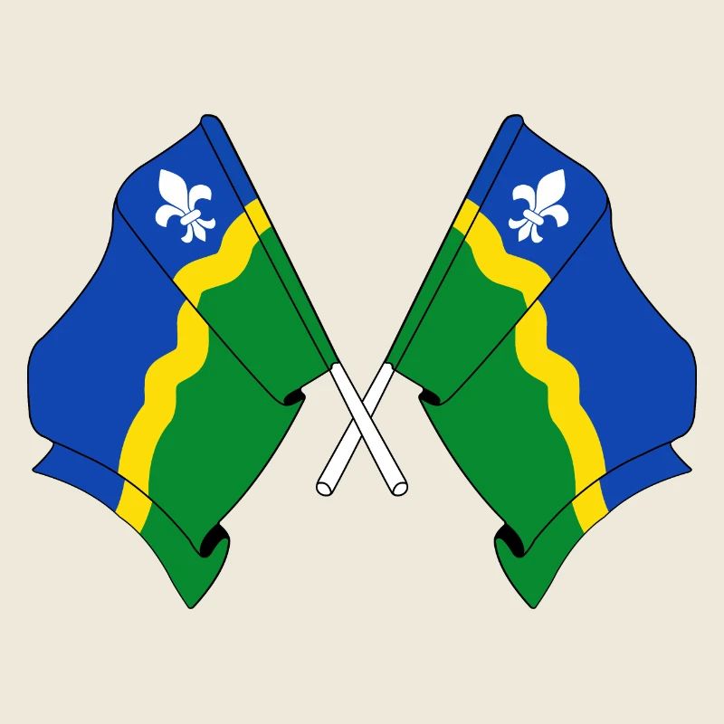 Zwei Flaggen der Provinz Flevoland