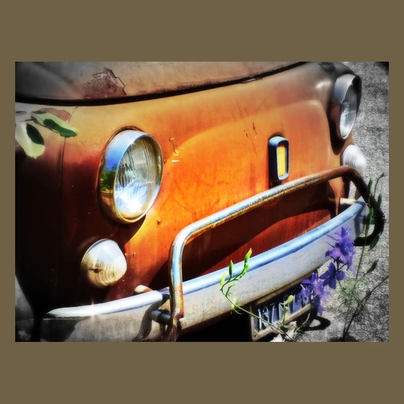 Rostiges Oldtimer Front Design