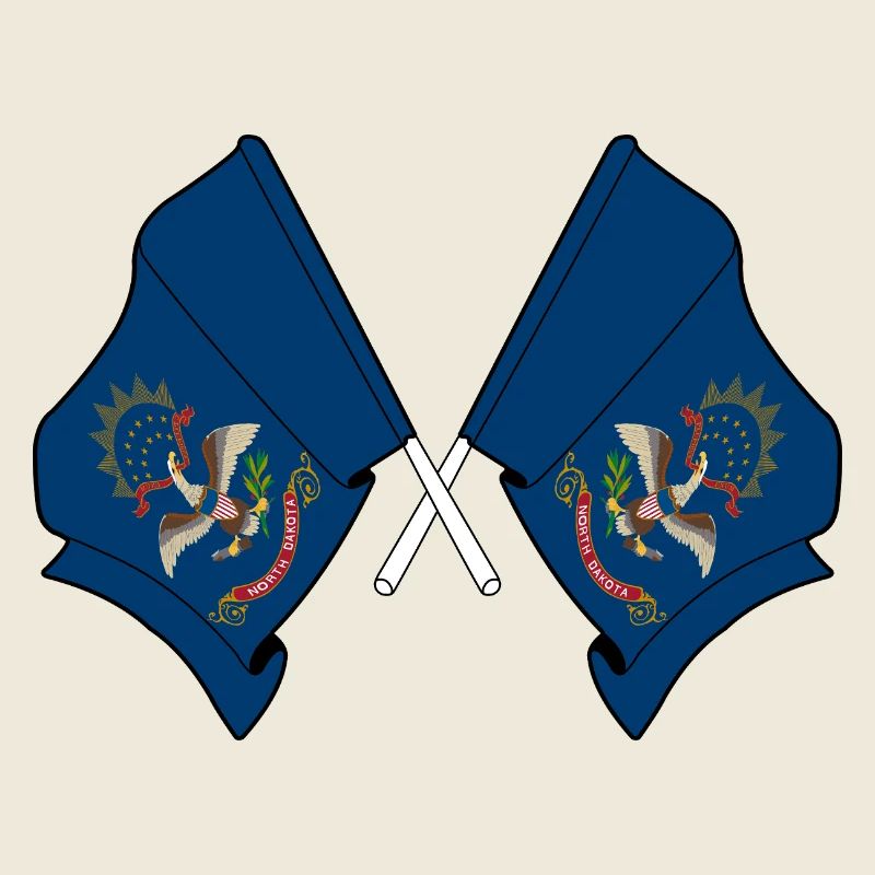Deux drapeaux ont traversé le Dakota du Nord