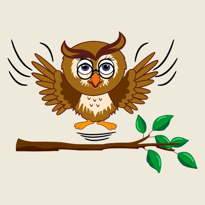 Owl flies out