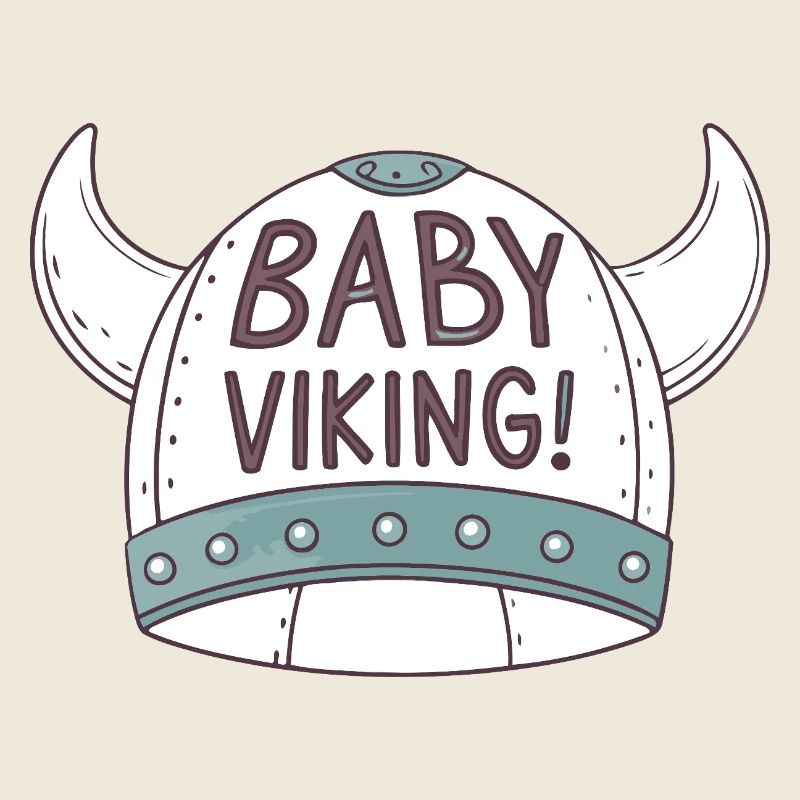 Bébé Viking Casque Illustré