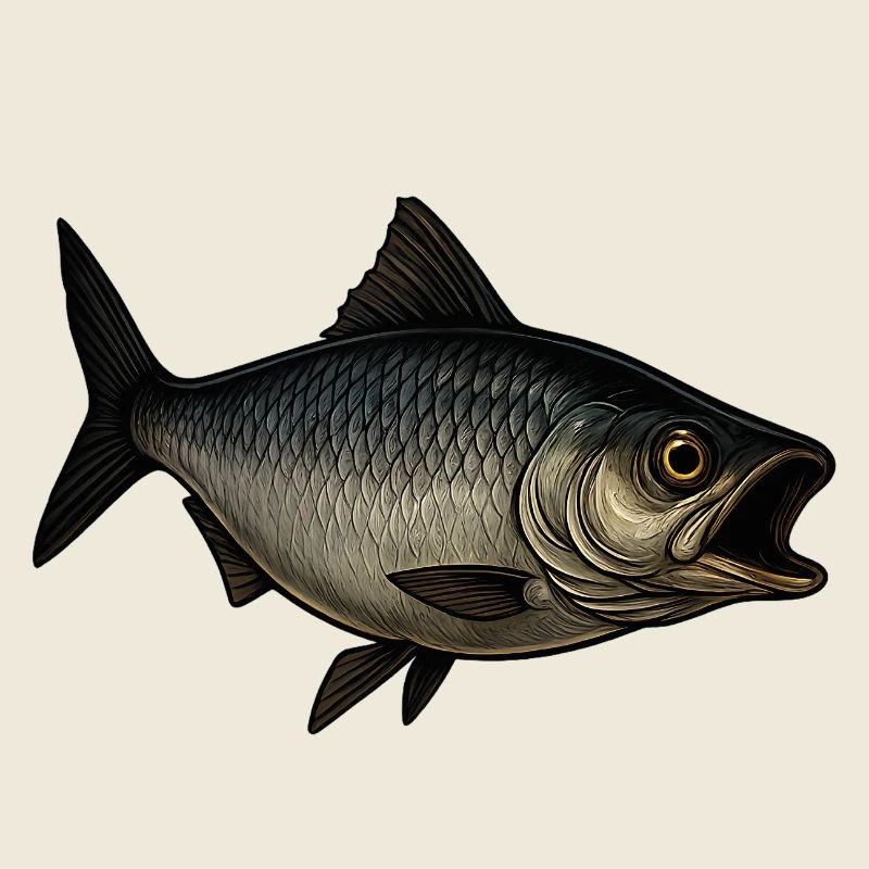 Stilvoller Fisch mit Offenem Maul
