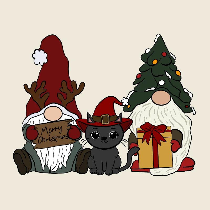 Gnome with cat