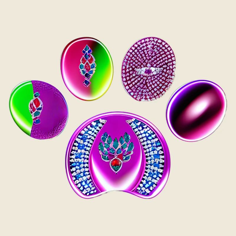 Neon Jewel Circle Print