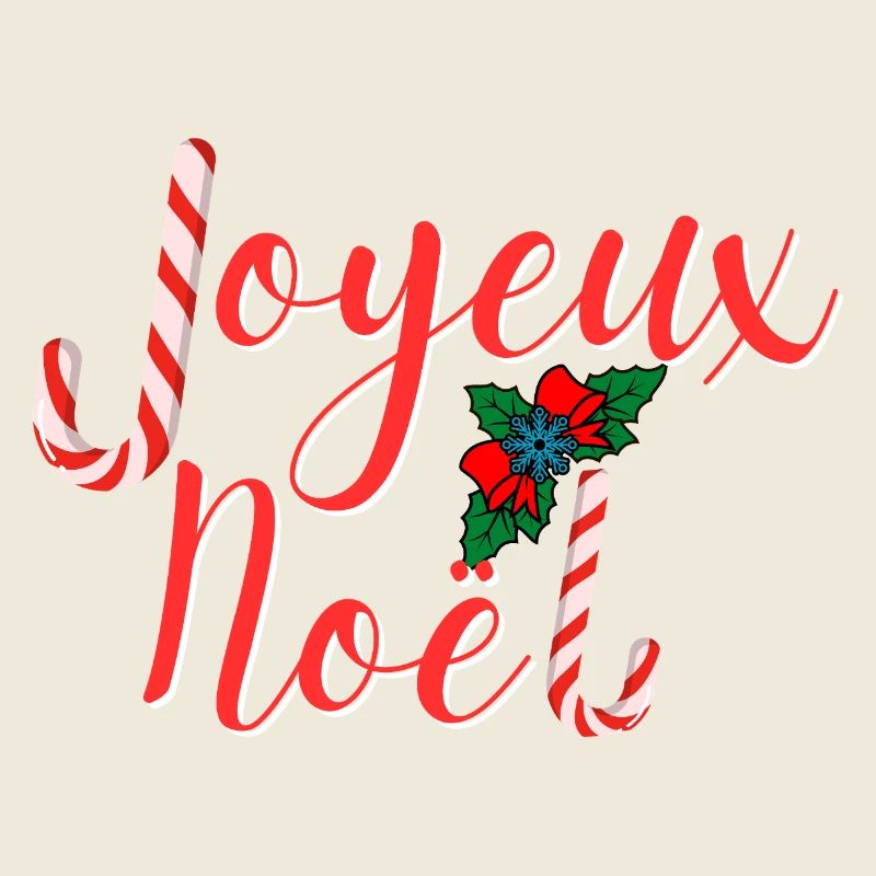 Joyeux Noël typographie festive candy cane