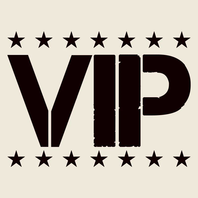 VIP logo with star frame