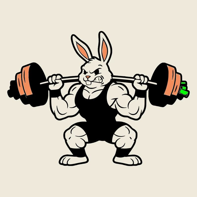 Haltère Carotte Lapin Musclé