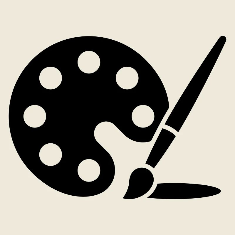 Malerei, Farbpalette, Pinsel, Kunst Symbol