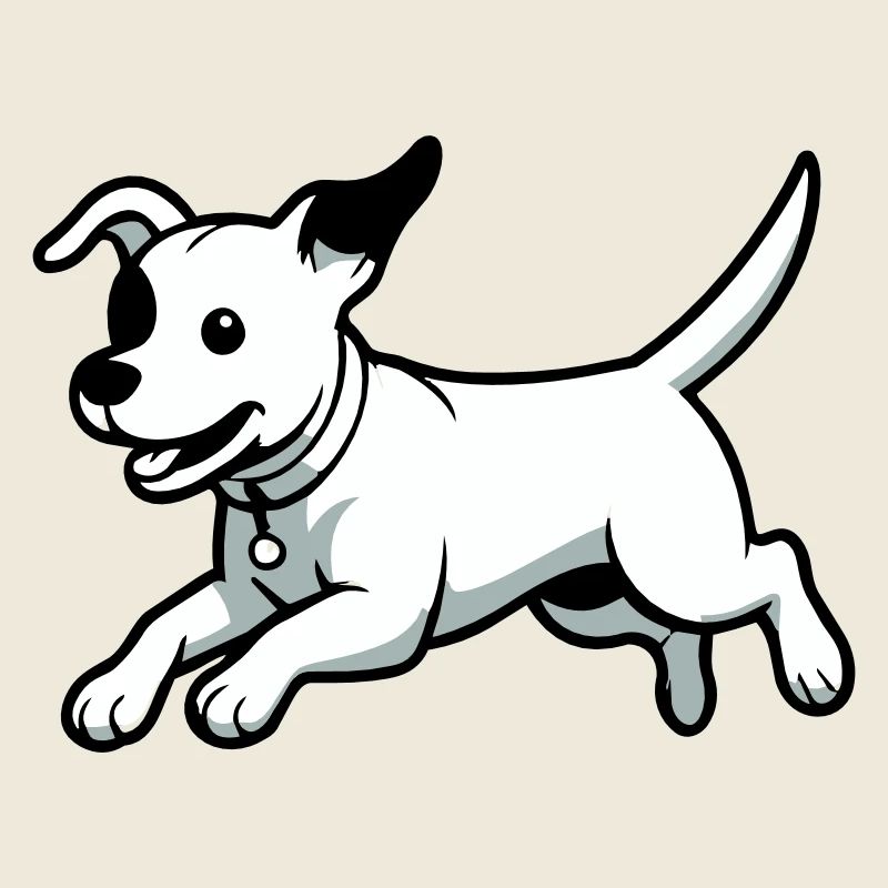 Playful Dog Cartoon