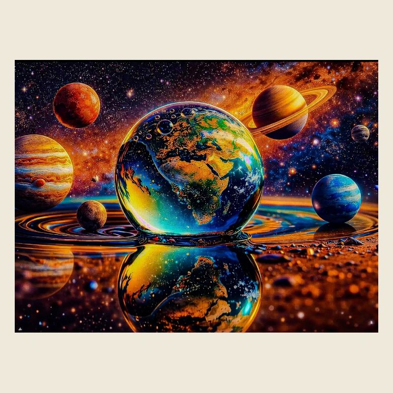 Erde im Weltraumspiegel