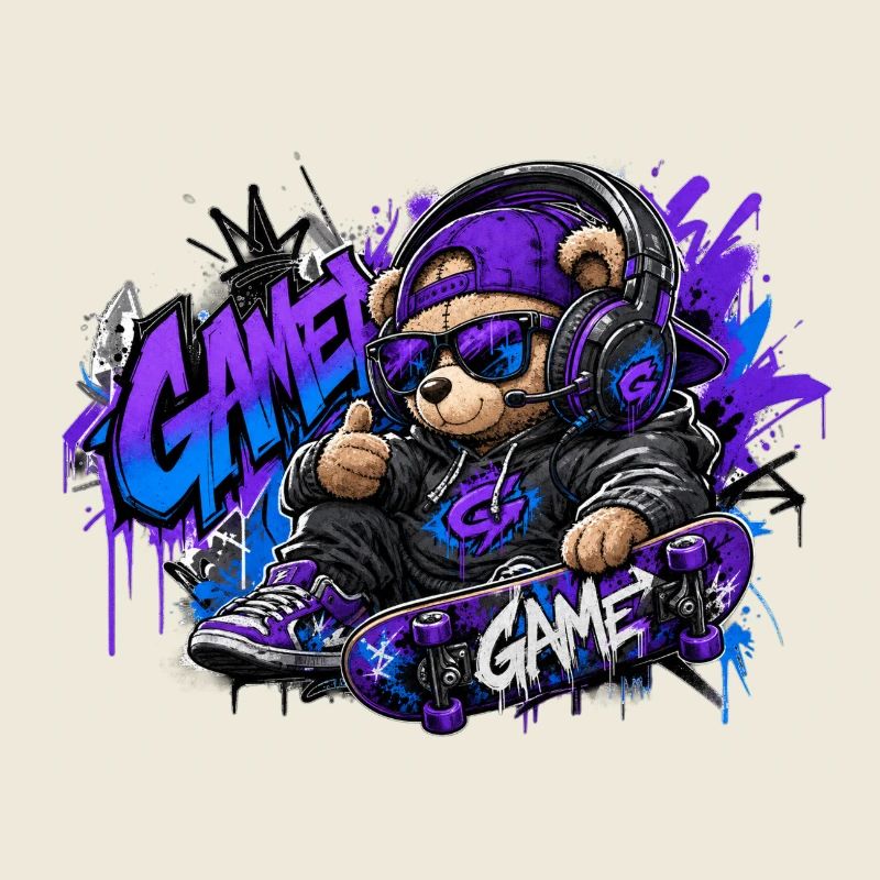 Game Bear Skate Graffiti