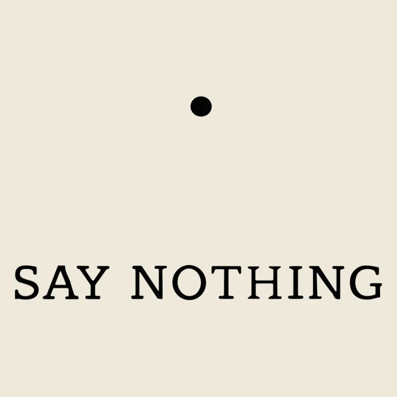 Schweigen — Minimalistische Typografie-Design