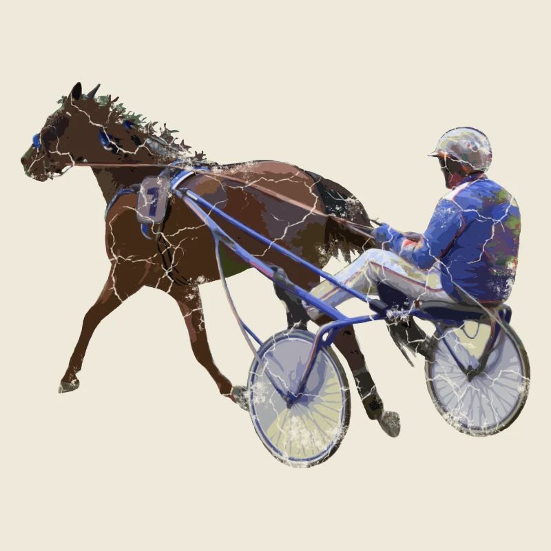 Cadeau de course de chevaux de course au trot